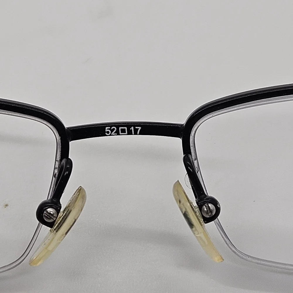 Kenzo black rectangular floral half-rim eyeglasses FOR FRAMES ONLY 52 17 135